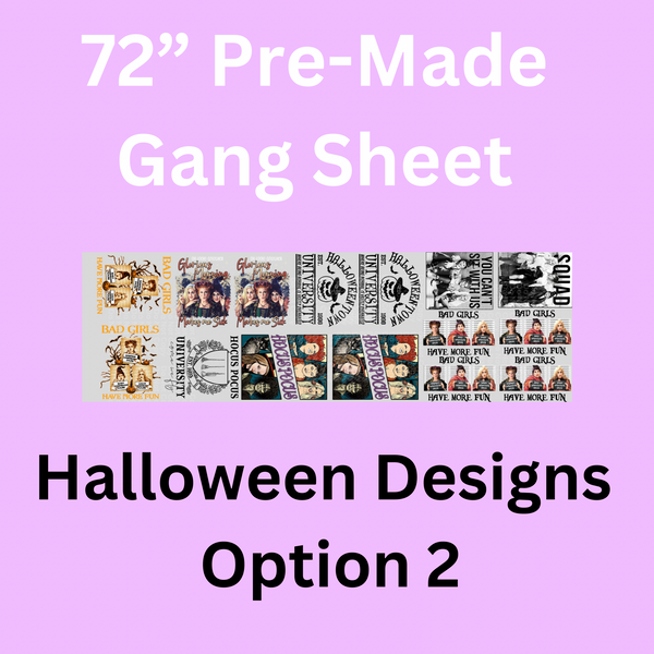 72” Halloween Gang Sheet- Option 2