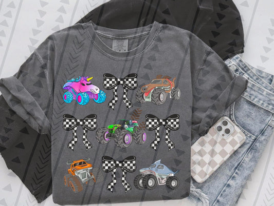 Monster Truck Coquette DTF Transfer