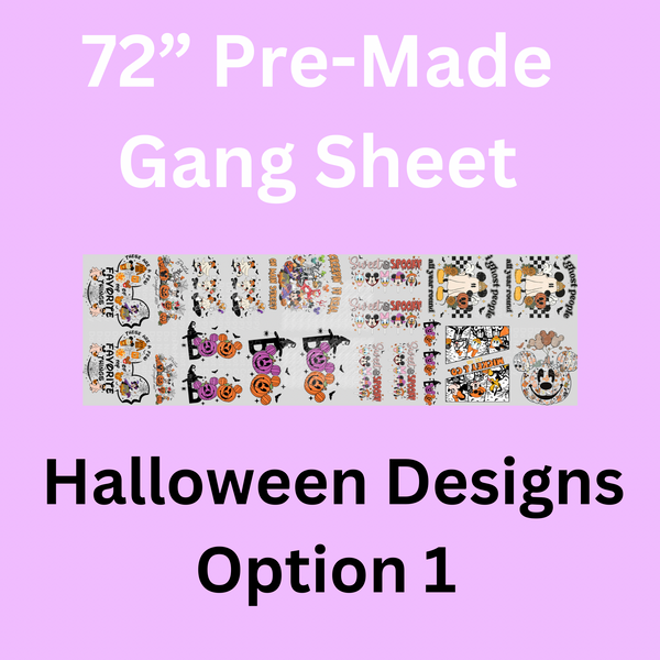 72” Halloween Gang Sheet- Option 1