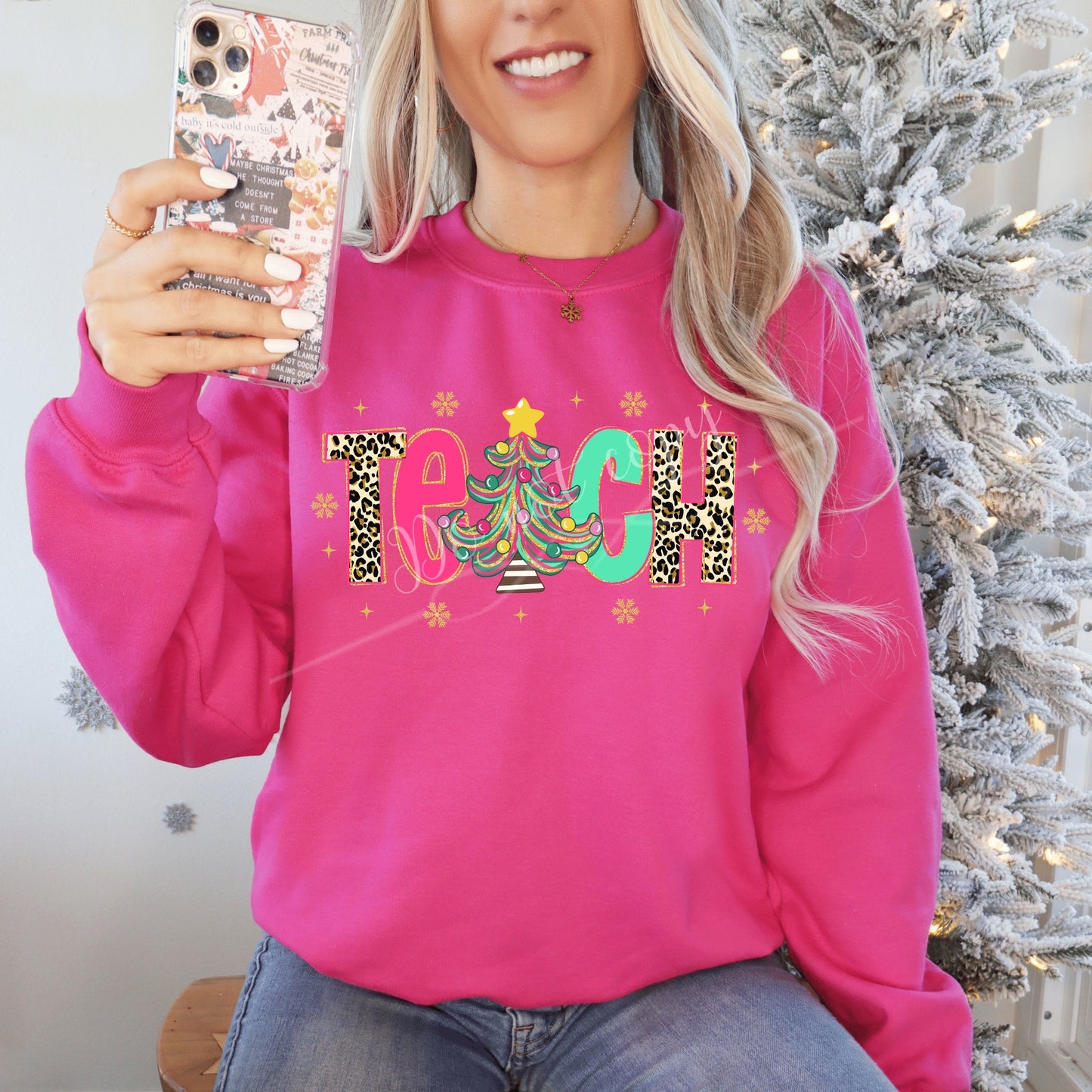 Teach Christmas DTF Transfer