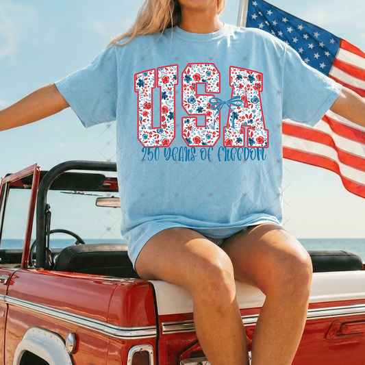 USA 250 Years Of Freedom DTF Transfers
