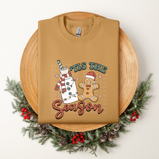 Tis the Season Cookie & Milk DTF Transfer