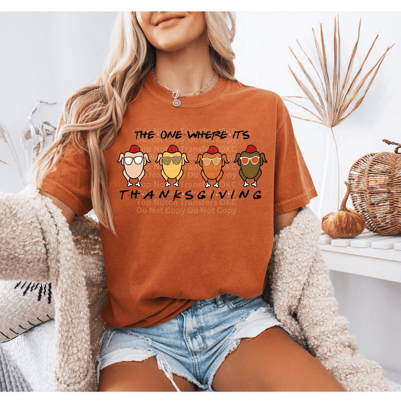 The One Where Its Thanksgiving DTF Transfer