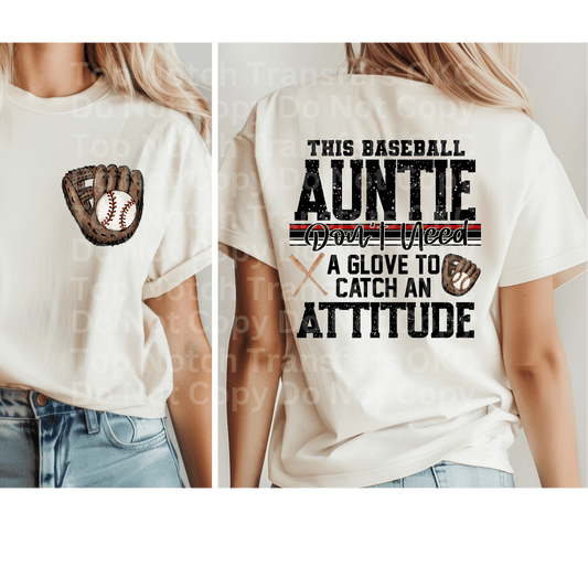 This Baseball Auntie DTF Transfer