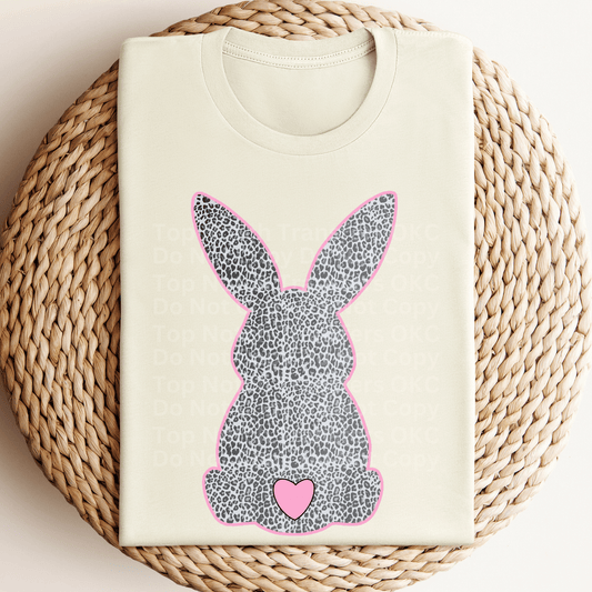 Leopard Print Bunny DTF Transfer