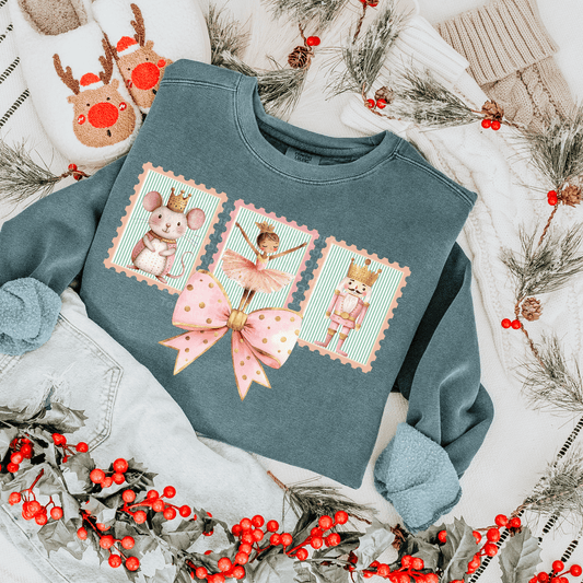 Nutcracker Stamps w/ Bow Medium DTF Transfer