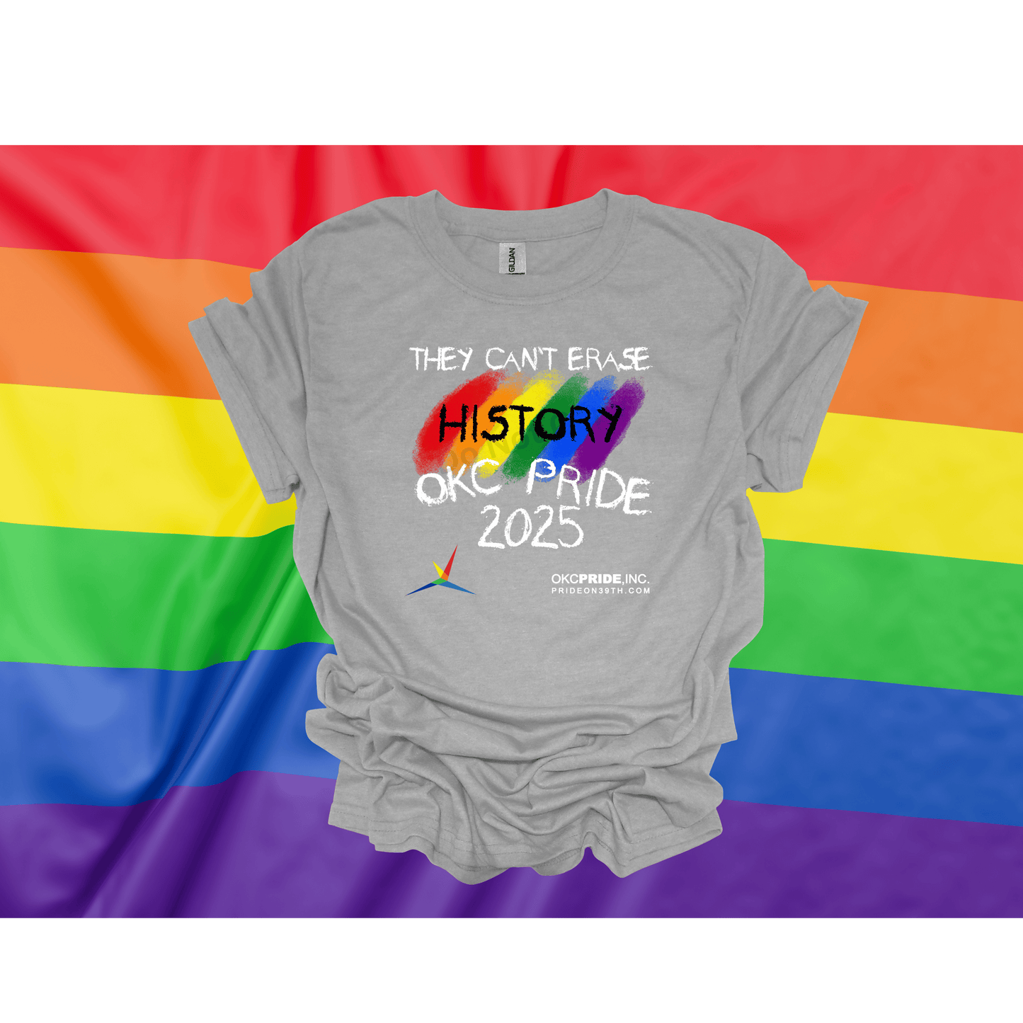 2025 OKC Pride T-Shirt- They Can’t Erase History