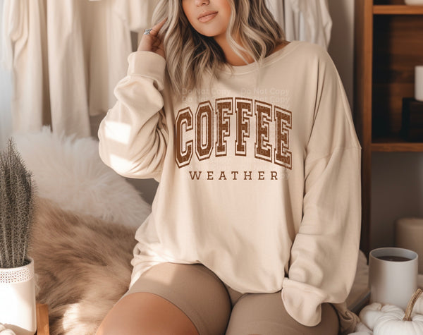 Coffee Weather Brown DTF Transfer