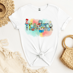 Teacher Watercolor DTF Transfer