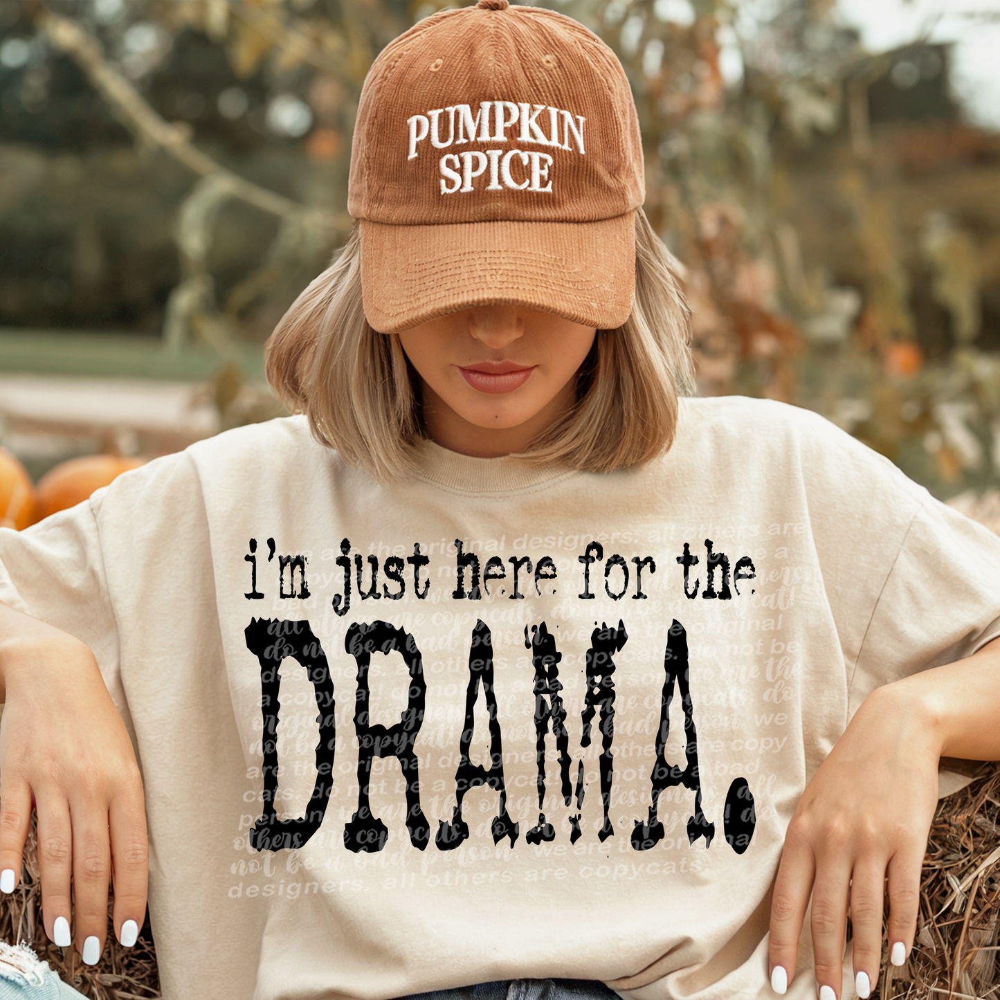 I’m Just Here For The Drama Typography DTF Transfer