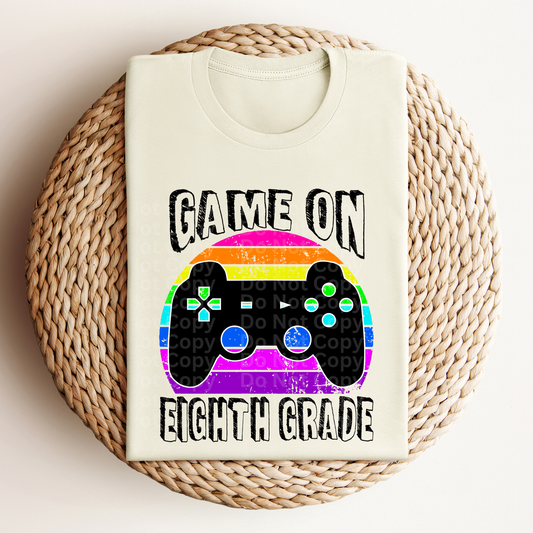 Game On Eighth Grade DTF Transfer