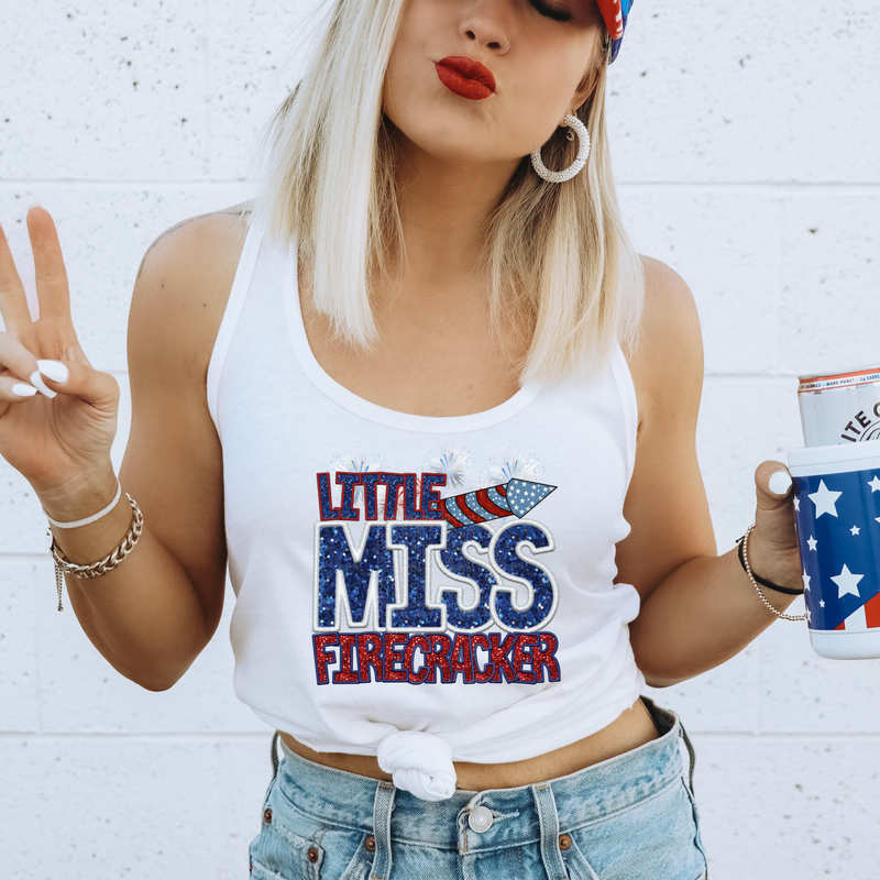 Little Miss Firecracker DTF Transfer