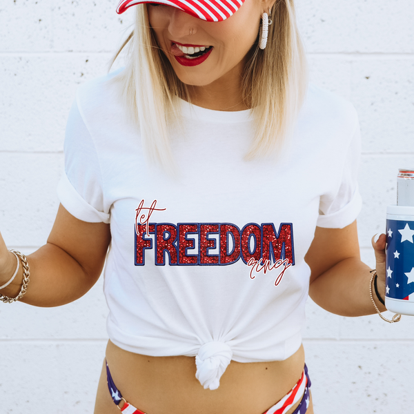 Let Freedom Ring Red DTF Transfer