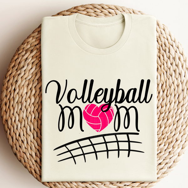 Volleyball Mom Pink Heart Shaped Volleyball DTF Transfer