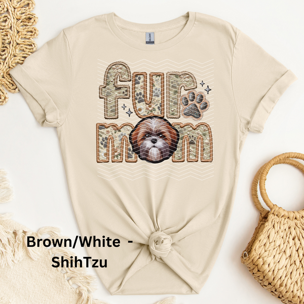 Brown/White - Shih Tzu DTF Transfer