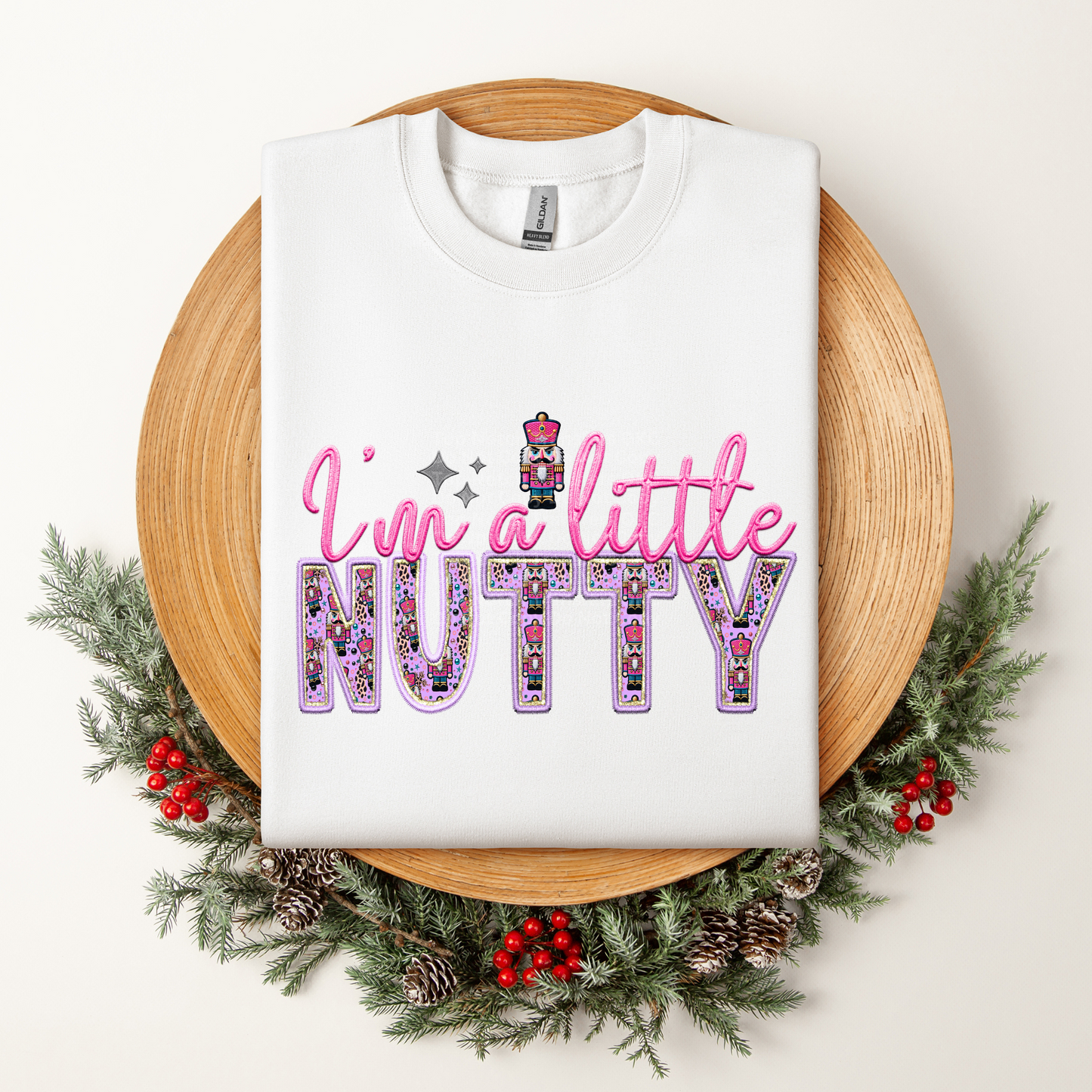 I'm A Little Nutty - Pink & Purple DTF Transfer