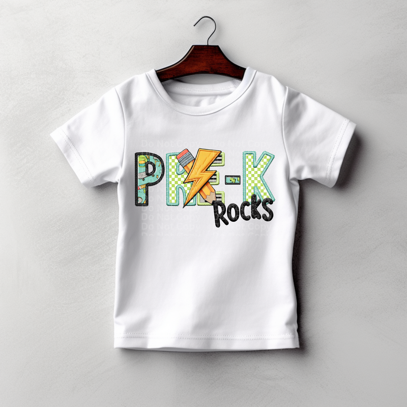 Pre - K Rocks (boy) - School Rocks DTF Transfer