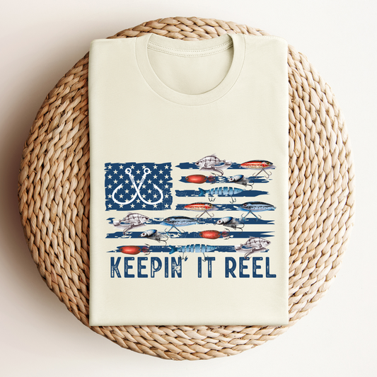 Fishing Lure Flag Keepin' It Reel DTF Transfer