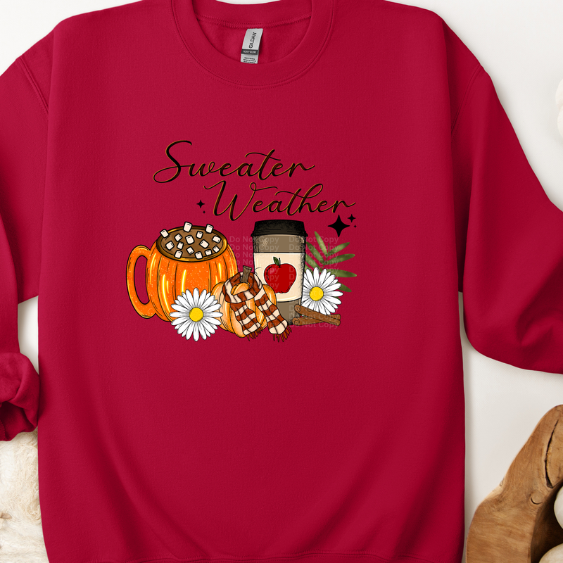 Sweater Weather & Pumpkin Mug DTF Transfer