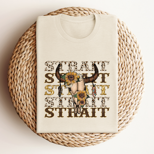 Stra!t Stacked Sunflower Skull DTF Transfer