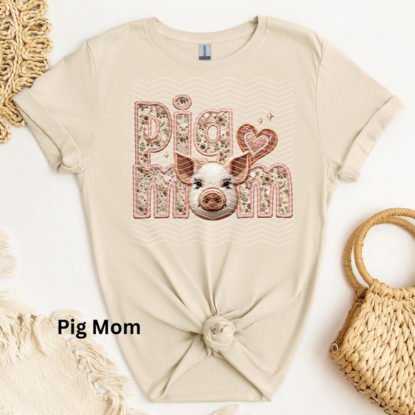 Pig Mom DTF Transfer