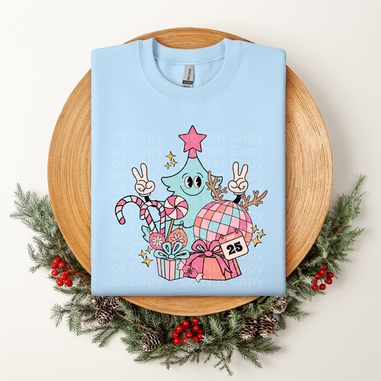 Retro groovy Christmas DTF Transfer