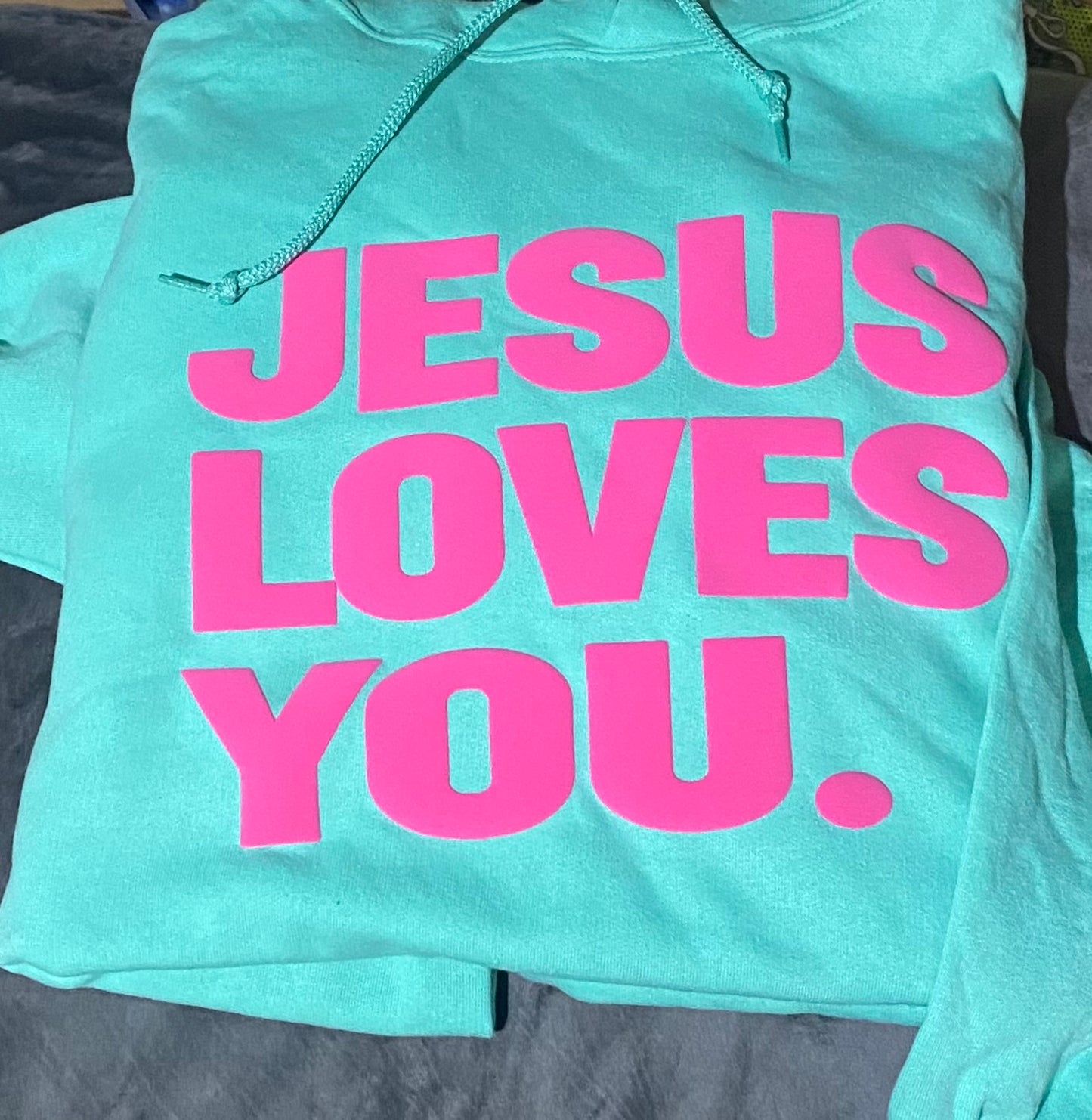 Jesus Loves You 3D Puff Transfer *3 Colors Available*