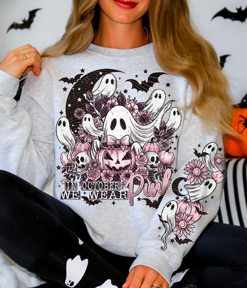 Breast Cancer Ghosts *Optional long sleeve design* DTF Transfer