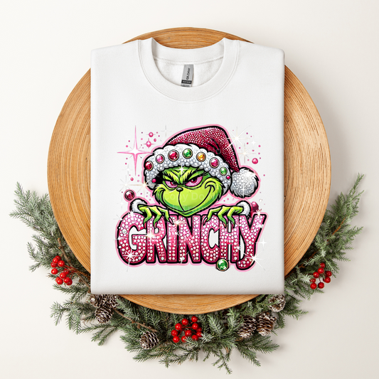 Gr!nchy Pink Faux Rhinestones DTF Transfer