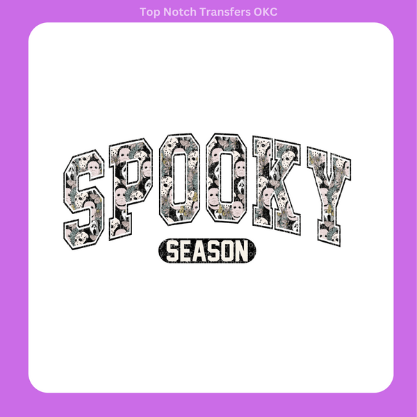 Spooky Season Grey DTF Transfer