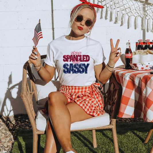 Star Spangled and Sassy DTF Transfer