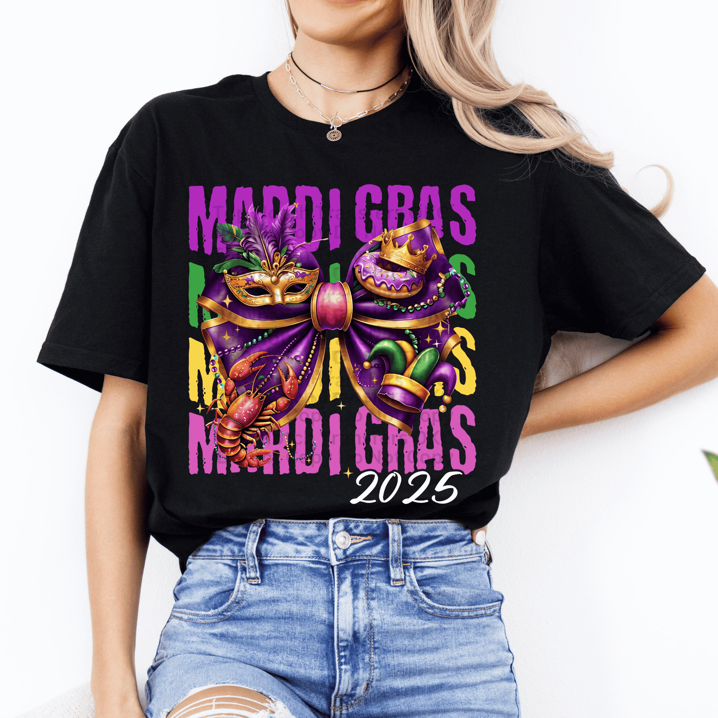 Mardi Gras 2025 w/ Bow DTF Transfer