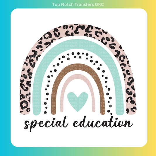 Special Education Rainbow DTF Transfer