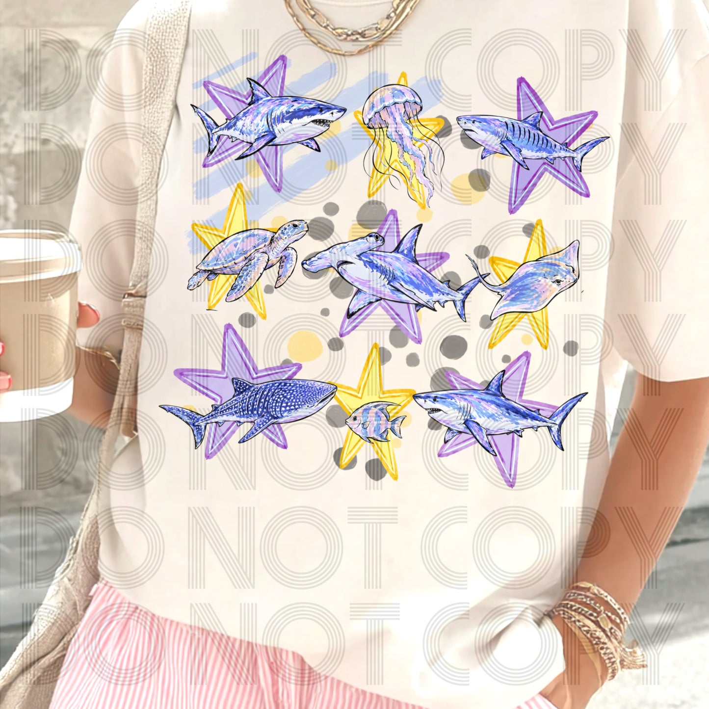 Sea Life Stars DTF Transfer