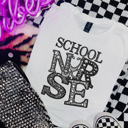 School Nurse Faux Rhinestones DTF Transfer