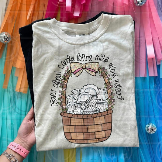 Forget About Candy, Bring Milk Glass Instead DTF Transfer