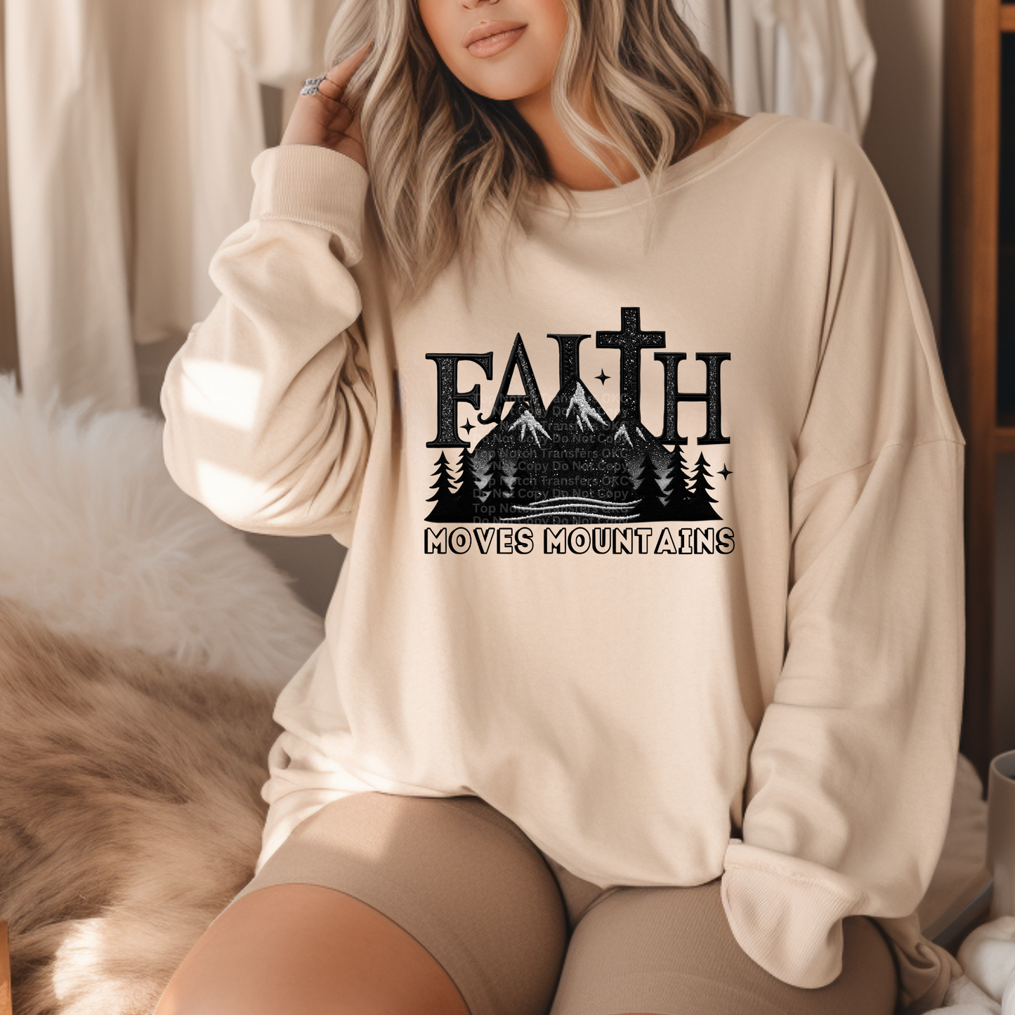 Faith Moves Mountains DTF Transfer
