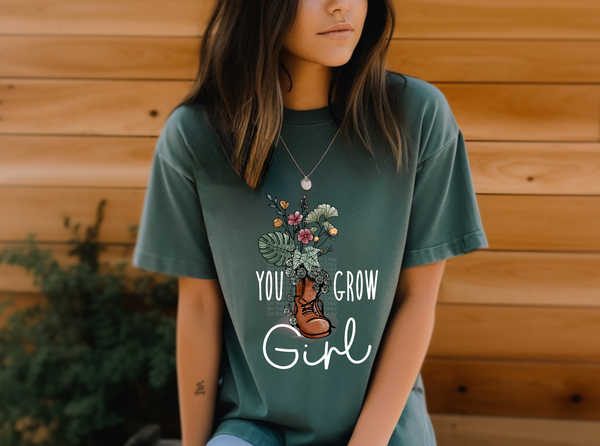 You Grow Girl Plants in Boot DTF Transfer