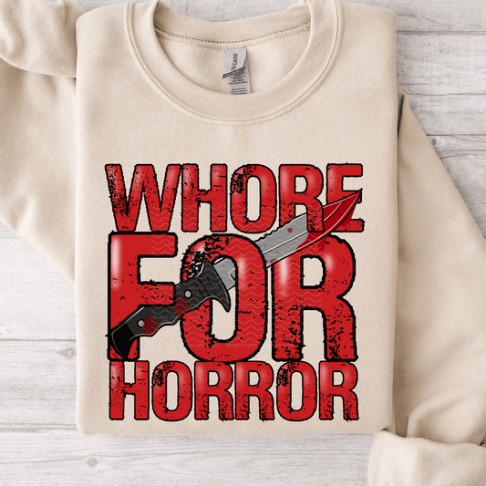 Whore For Horror Knife DTF Transfer