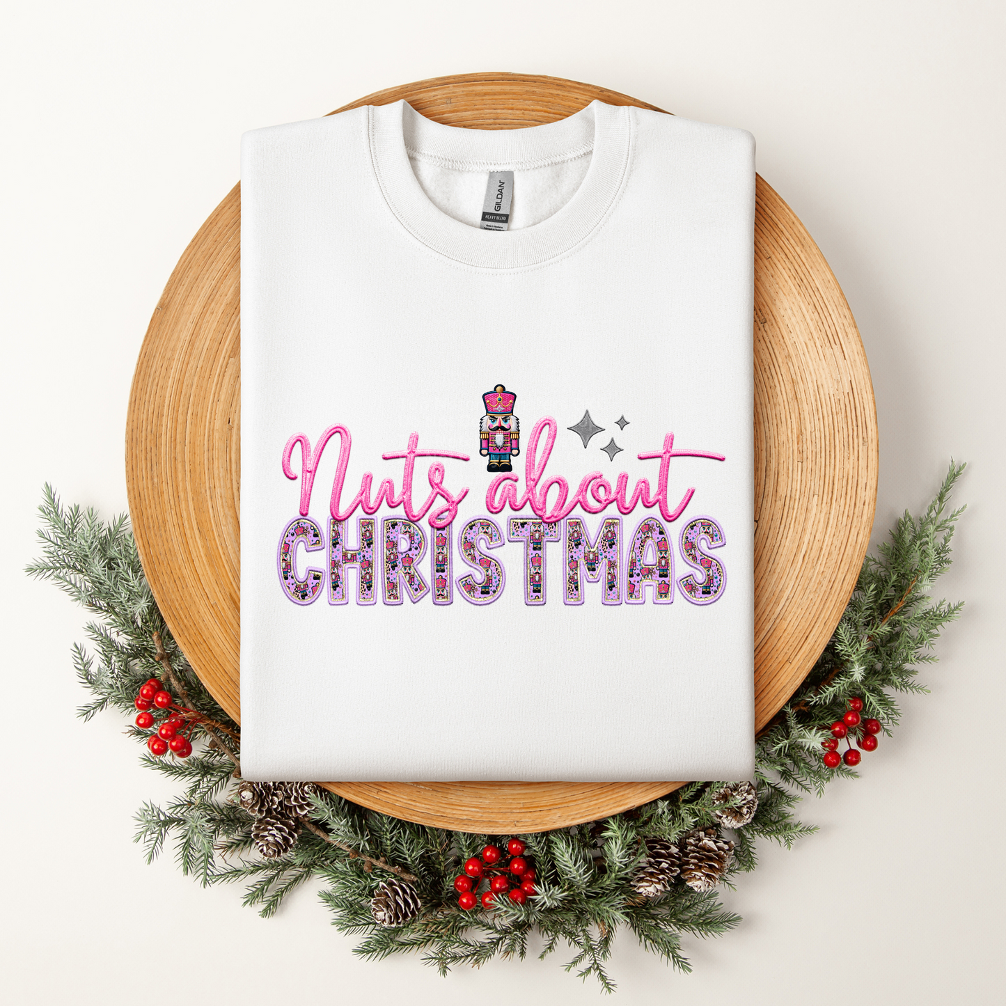 Nuts About Christmas - Pink & Purple DTF Transfer