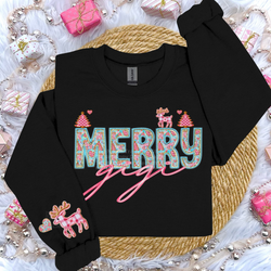 Merry Gigi Faux Embroidery DTF Transfer