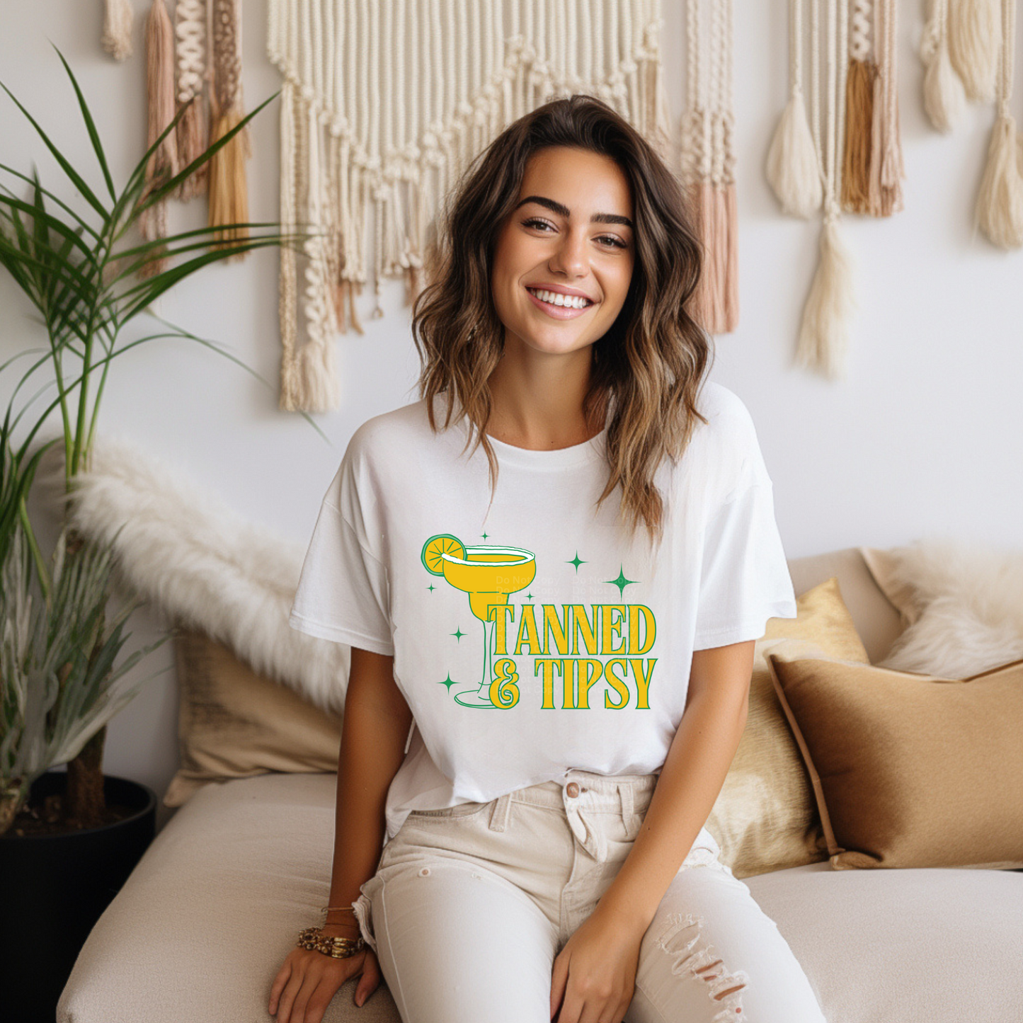 Tanned & Tipsy Yellow DTF Transfer