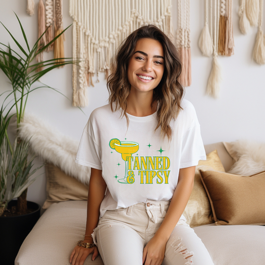 Tanned & Tipsy Yellow DTF Transfer