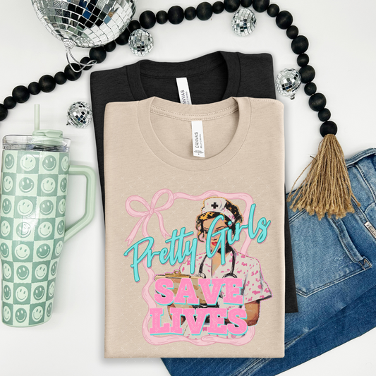 Pretty Girls Save Lives DTF Transfer