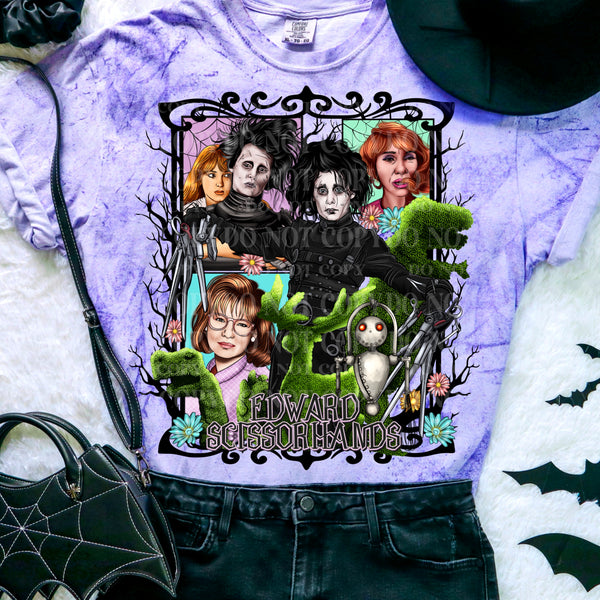 Edward Scissorhands*Optional long sleeve design* DTF Transfer