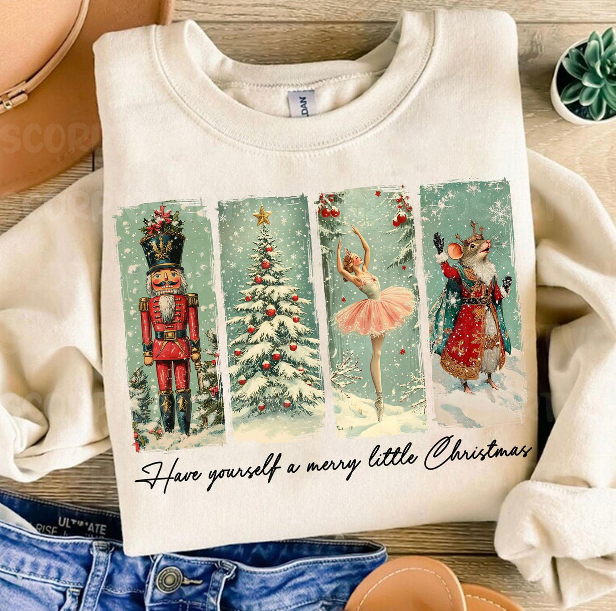 Have yourself a merry little Christmas Nutcracker Vintage Christmas DTF Transfert