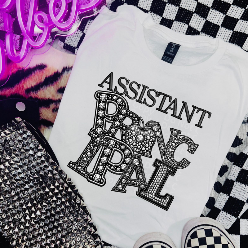 Assistant Principal Faux Rhinestones DTF Transfer