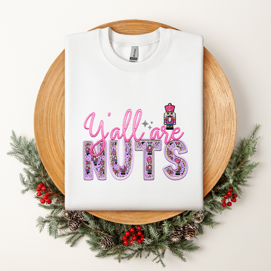 Ya'll Are Nuts - Pink & Purple DTF Transfer
