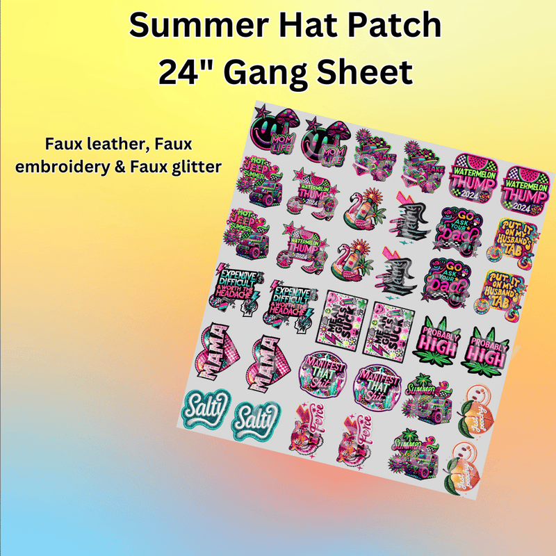 2ft Summer Hat Patch Gang Sheet