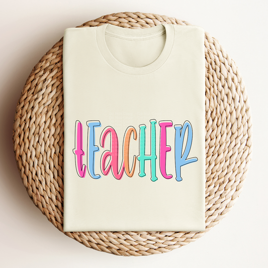 Teacher - Colored Names/Occupations DTF Transfer